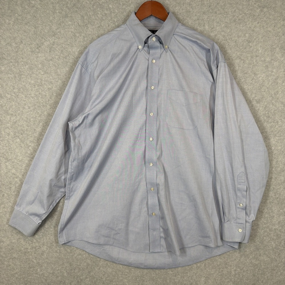 Jos. A. Bank Blue traveler's Collection Dress Shirt Size 16.5 x 34 Business